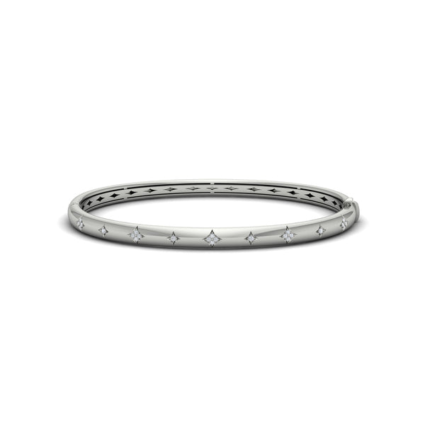 Diamond Vlora Star Hinged Bangle