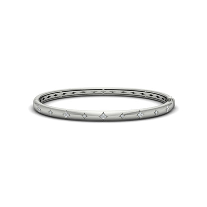 Diamond Vlora Star Hinged Bangle