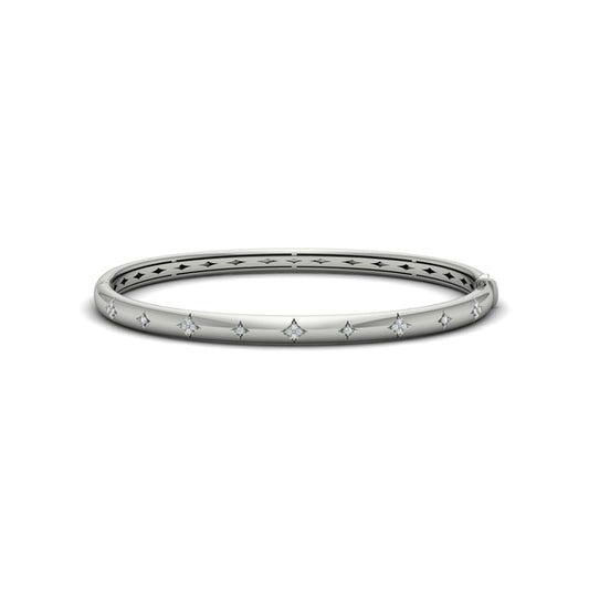 Diamond Vlora Star Hinged Bangle