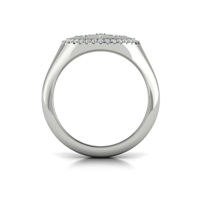 Star Diamonds and Bezel Signet Ring