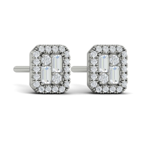 Diamond Baguette Stud Earrings