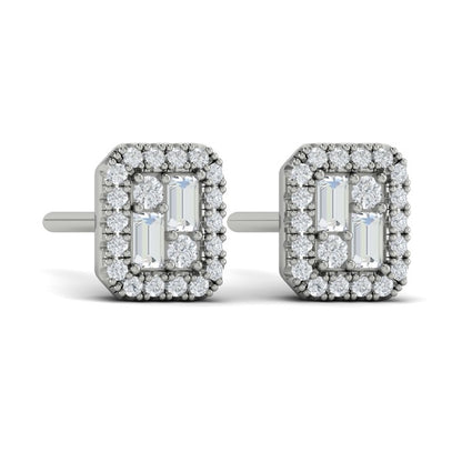 Diamond Baguette Stud Earrings