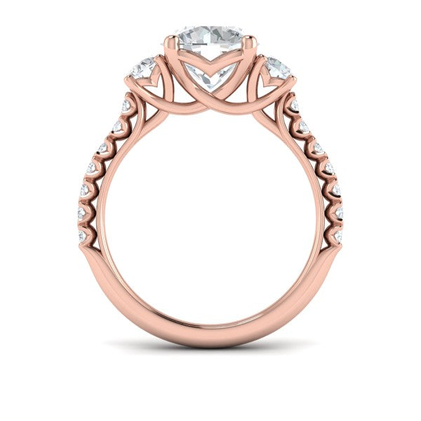 Classic Trio Three Stone Engagement Ring