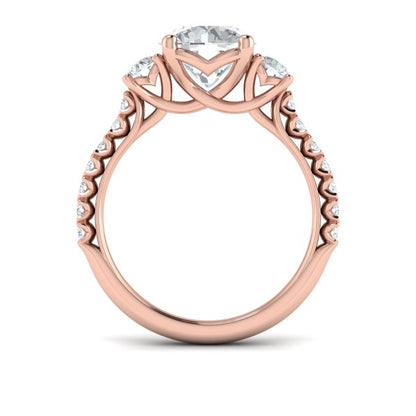Classic Trio Three Stone Engagement Ring