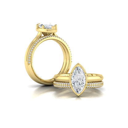 Matchign Band for Marquise Diamond  Engagement Ring