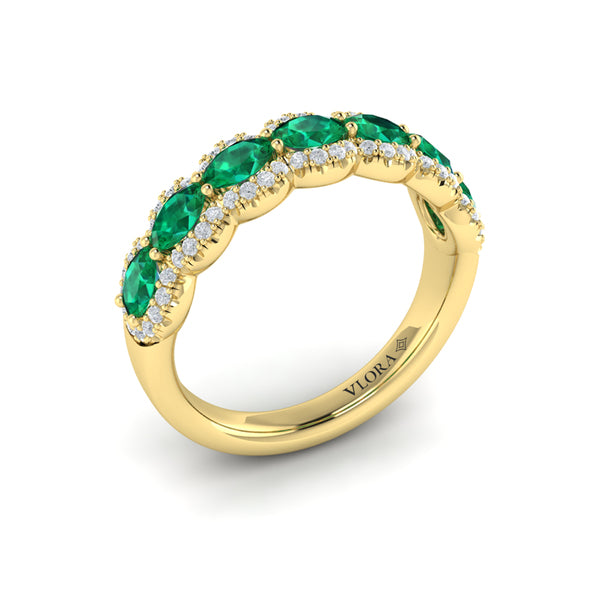 Diamond and Emerald Statement Ring