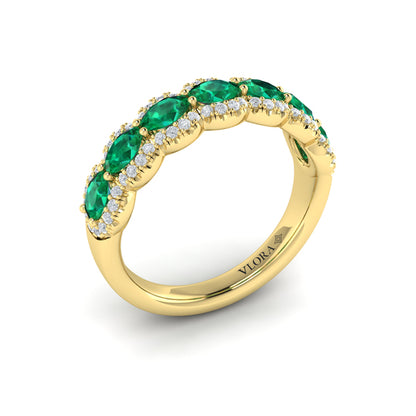 Diamond and Emerald Statement Ring