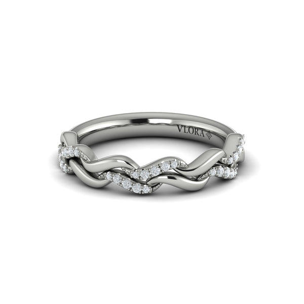 Stackable Bands Wedding Band in Platinum by Vlora Bridal
