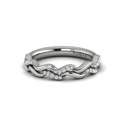 Stackable Bands Wedding Band in Platinum by Vlora Bridal