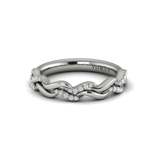 Stackable Bands Wedding Band in Platinum by Vlora Bridal