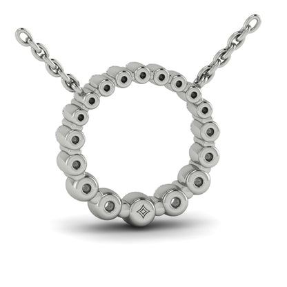 Graduated Diamond Circle Necklace