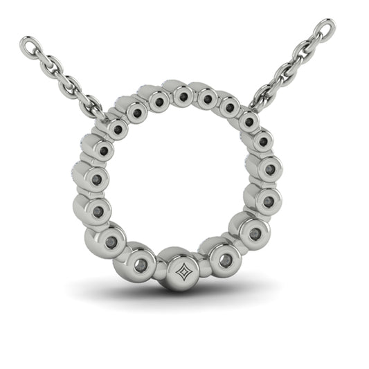 Graduated Diamond Circle Necklace