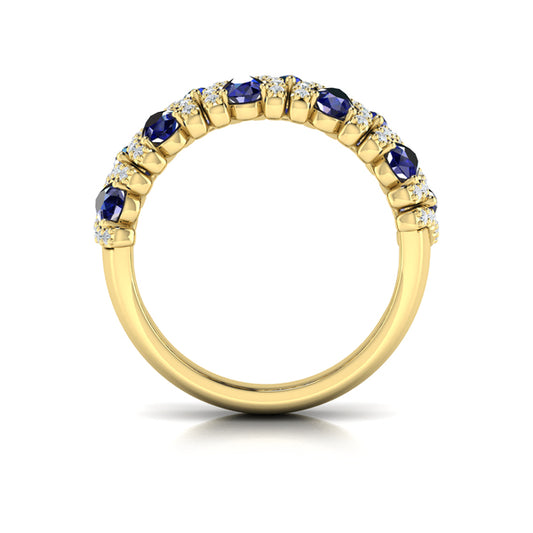 Multi Diamond and Sapphire Statement Ring