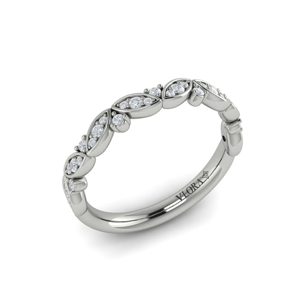 Stackables Wedding Band in Platinum by Vlora Bridal