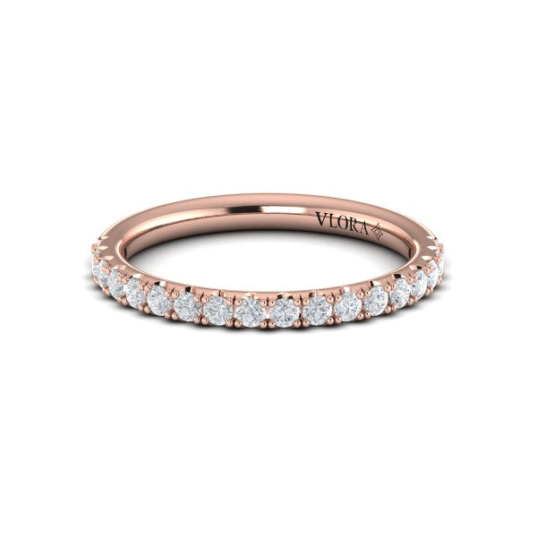 Matching Bands Wedding Band in 14K Rose Gold by Vlora Bridal