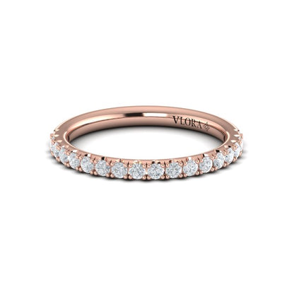 Matching Bands Wedding Band in 14K Rose Gold by Vlora Bridal