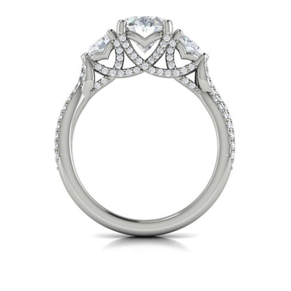 Brilliantly Entwined Three Stone Engagement Ring