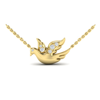 Diamond Dove Pendant
