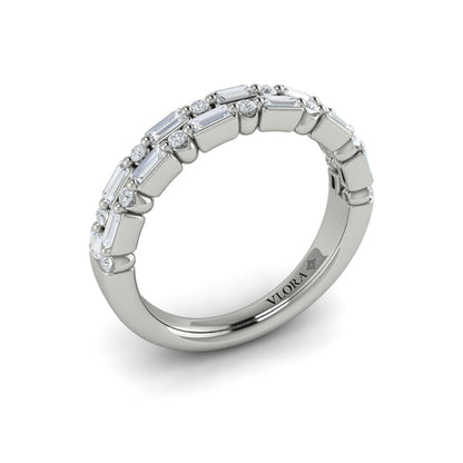 Diamond Baguette Two Row Ring