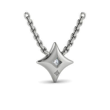 Single Diamond Vlora Star Pendant Necklace