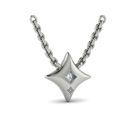 Single Diamond Vlora Star Pendant Necklace
