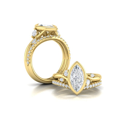 Marquise Bezel Diamond Accent Ring
