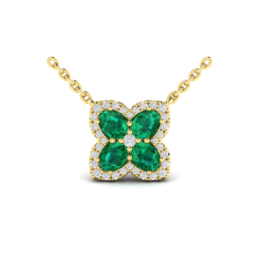 Petal Emerald Blossom Pendant
