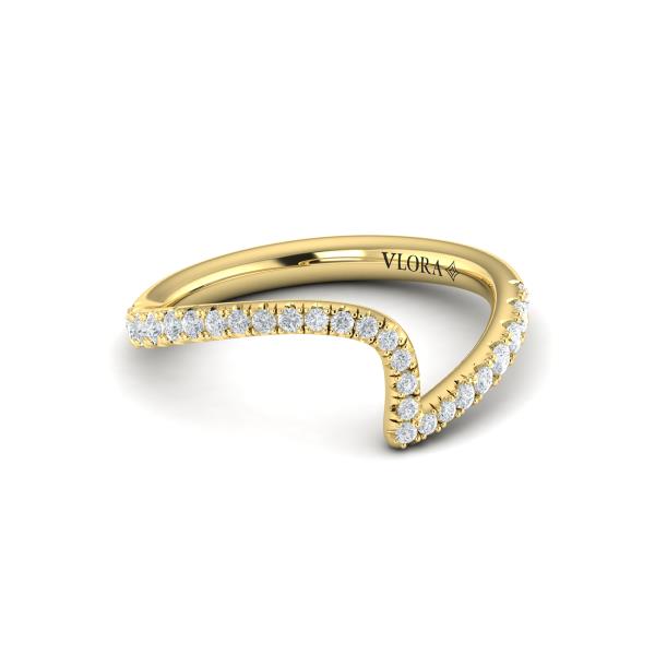 Matching Bands Wedding Band in 14K Yellow Gold by Vlora Bridal