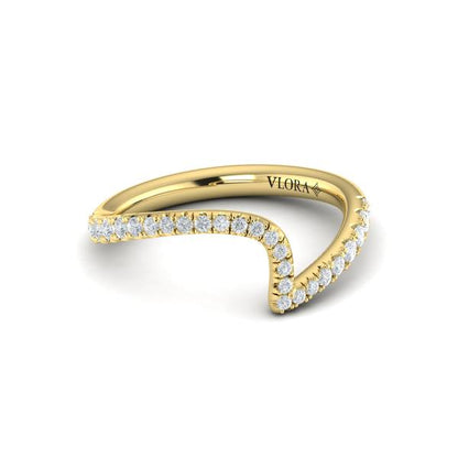 Matching Bands Wedding Band in 14K Yellow Gold by Vlora Bridal