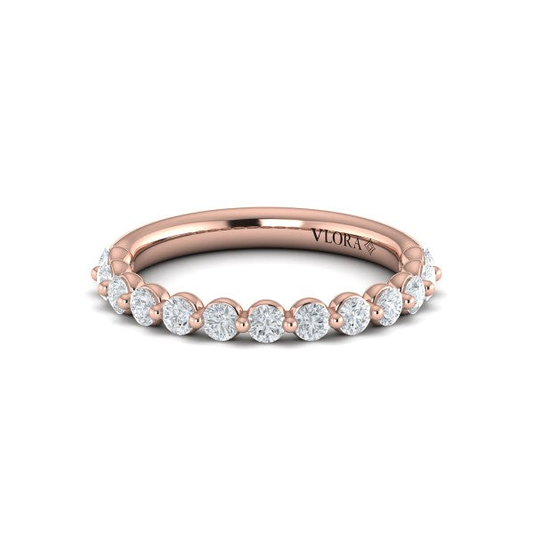 Matching Bands Wedding Band in 14K Rose Gold by Vlora Bridal