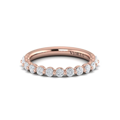 Matching Bands Wedding Band in 14K Rose Gold by Vlora Bridal