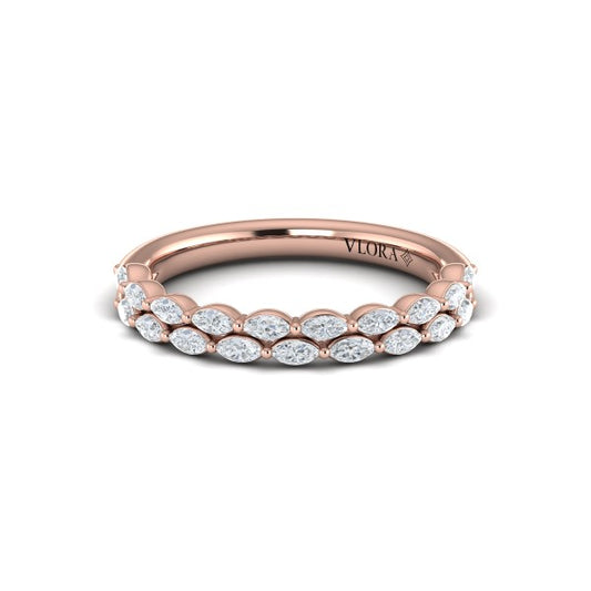 Double Marquise Stackable Band