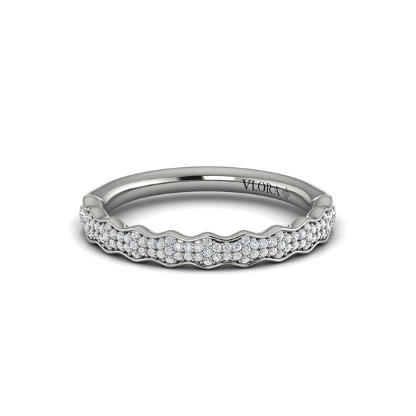 Stackable Bands Wedding Band in Platinum by Vlora Bridal