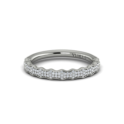 Stackable Bands Wedding Band in Platinum by Vlora Bridal