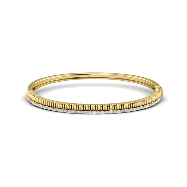 Channeled Diamond Bangle