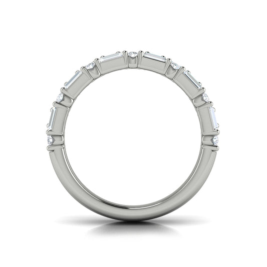 Diamond Baguette Three Row Ring