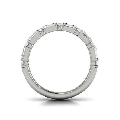 Diamond Baguette Three Row Ring