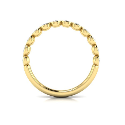 Slim Bezel-Set Stackable Band