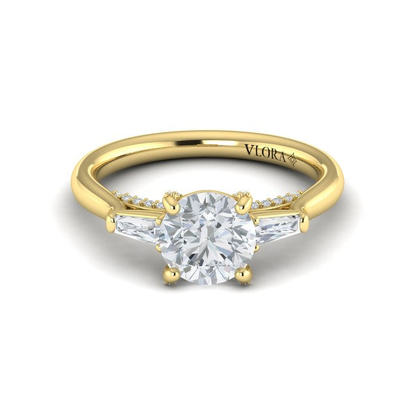 Crescendo Three Stone Engagement Ring