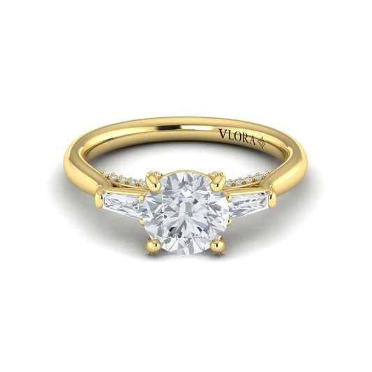 Crescendo Three Stone Engagement Ring