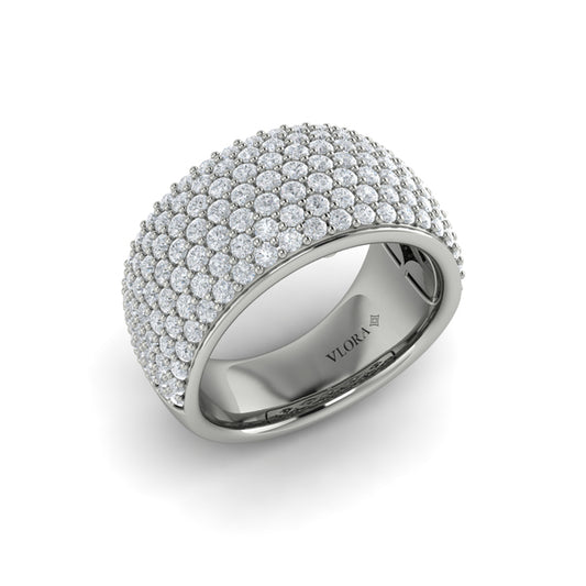 Diamond Multi-Row Statement Ring