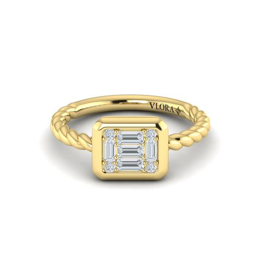 Multi Baguette and Round Diamond Ring