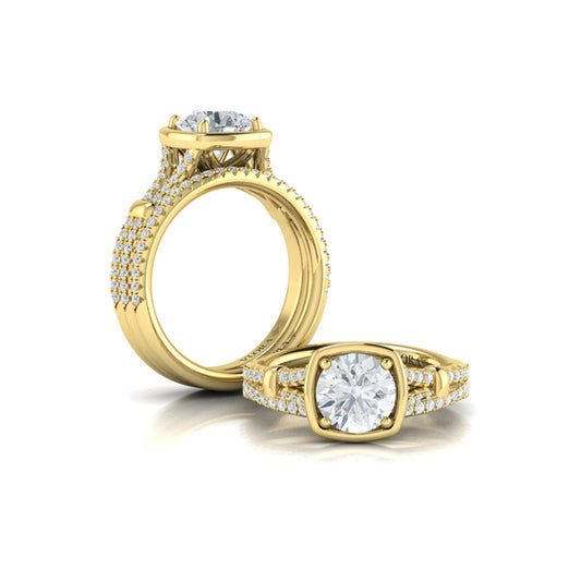 Matchign Band for Diamond Frame Pavé Engagement Ring