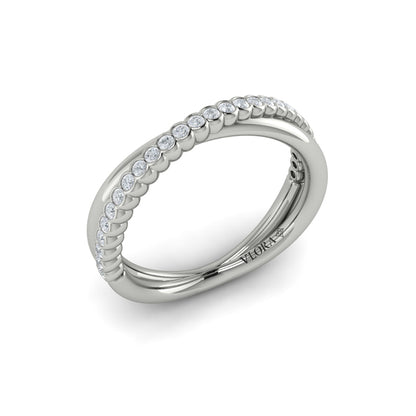 Slim Crossed Stackable Band