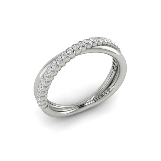 Slim Crossed Stackable Band