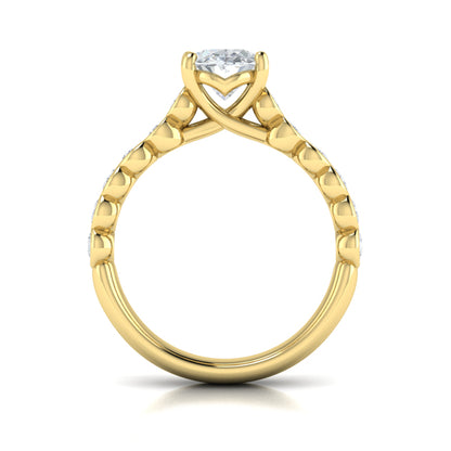 Oval Accent Oval Diamond Engagement Ring