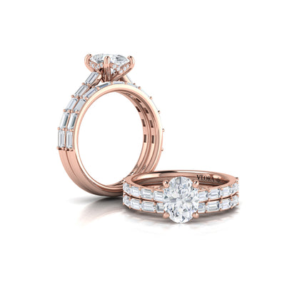 Matching Bands Wedding Band in 14K Rose Gold by Vlora Bridal