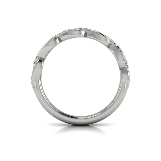 Stackable Bands Wedding Band in Platinum by Vlora Bridal