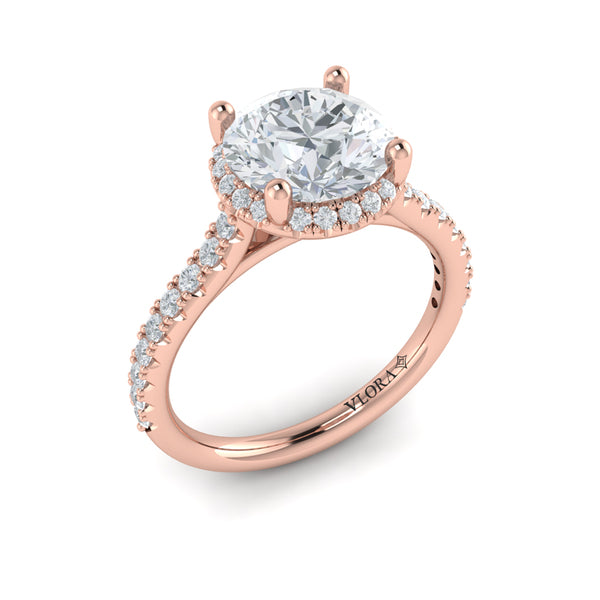Graceful Halo Engagement Ring