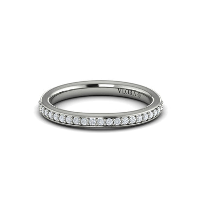 Matching Bands Wedding Band in 14K White Gold by Vlora Bridal